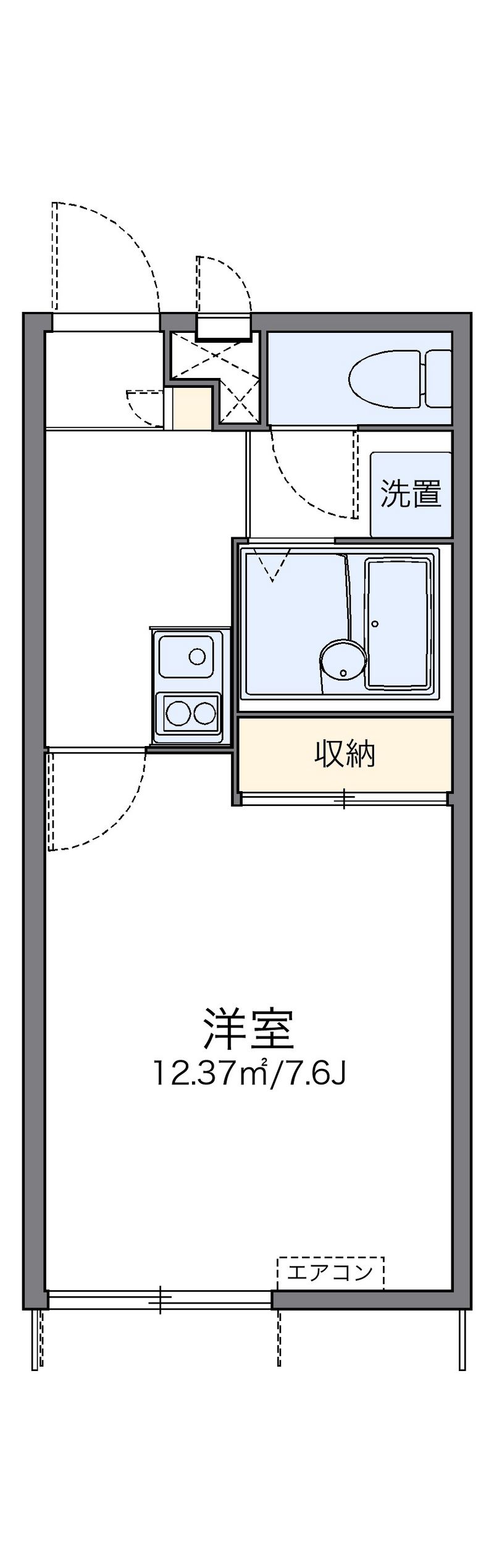 レオパレス上前ハイツ　Ｋ 間取図