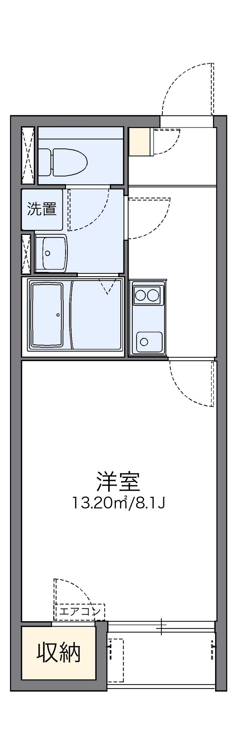 レオネクストＫＵＺＵＨＡ 間取図