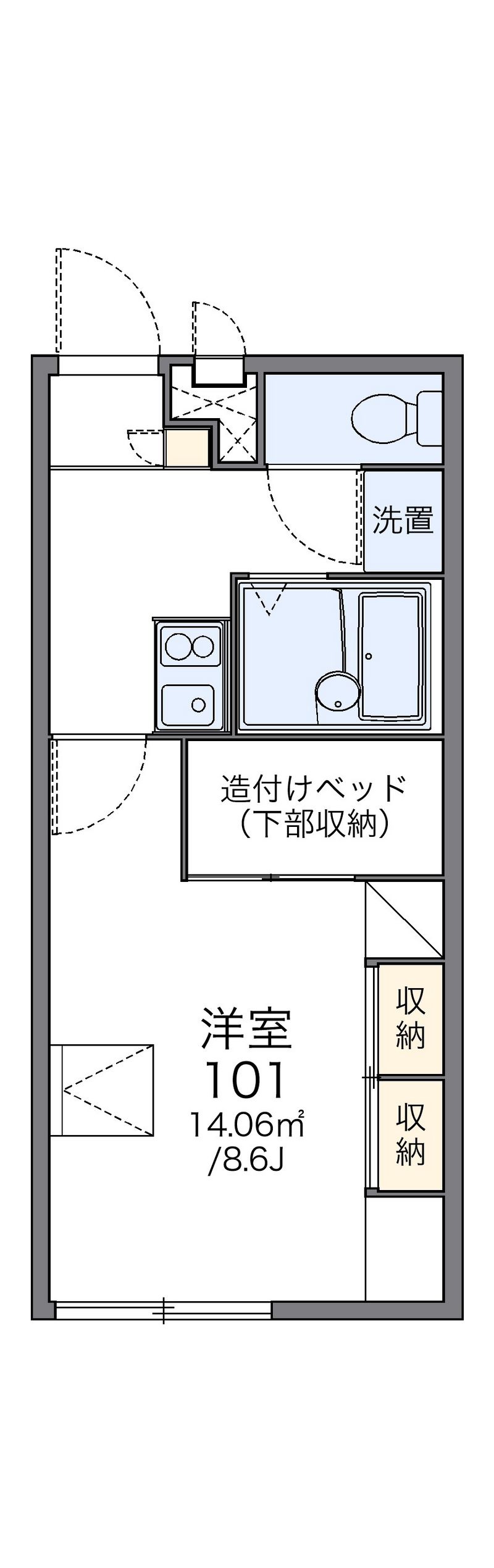 レオパレスサニースクエアーＡ 間取図