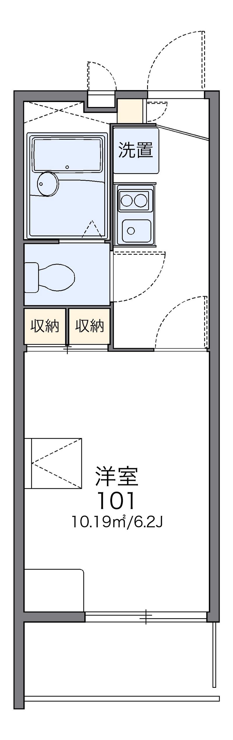 レオパレスニュー千葉ハイツ　Ａ 間取図