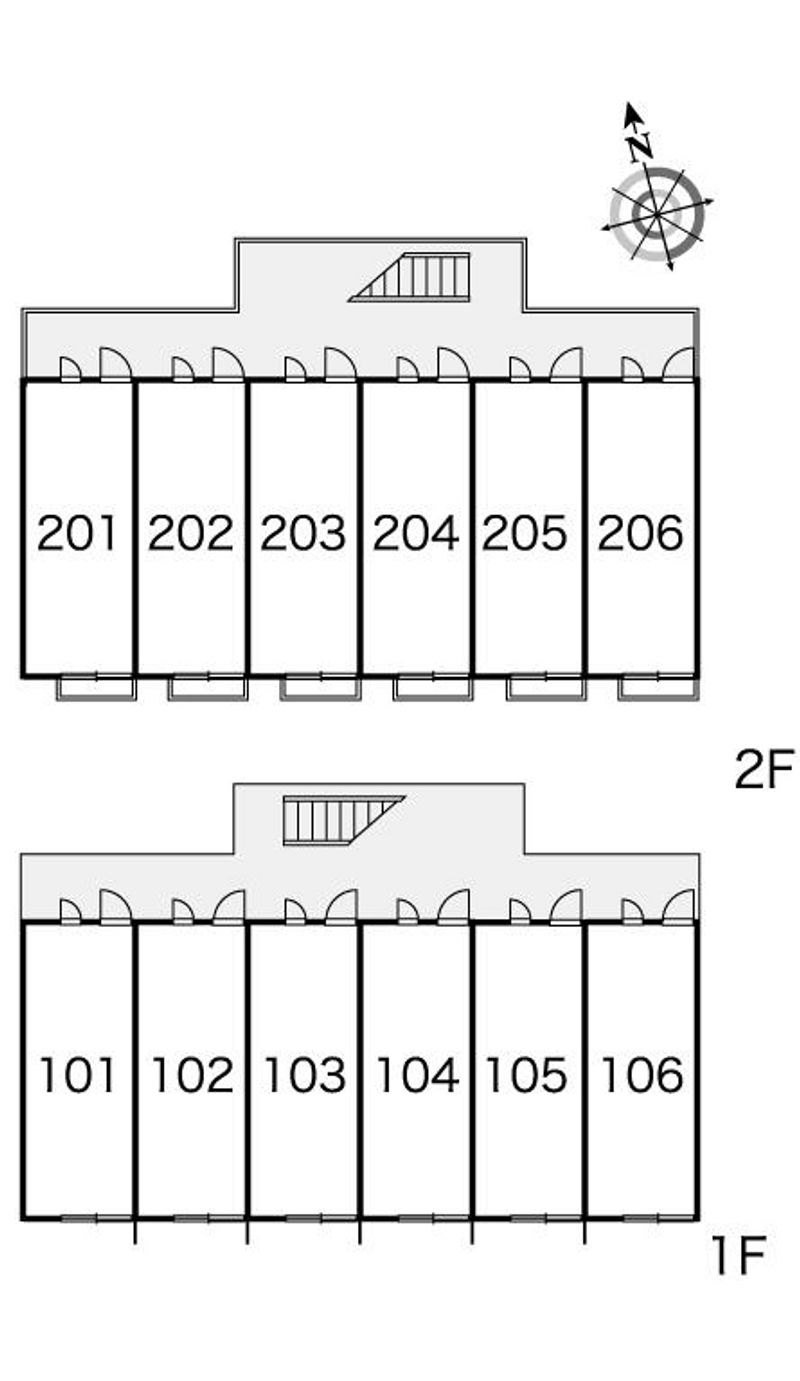 レオパレスエクセル南与野 間取配置図