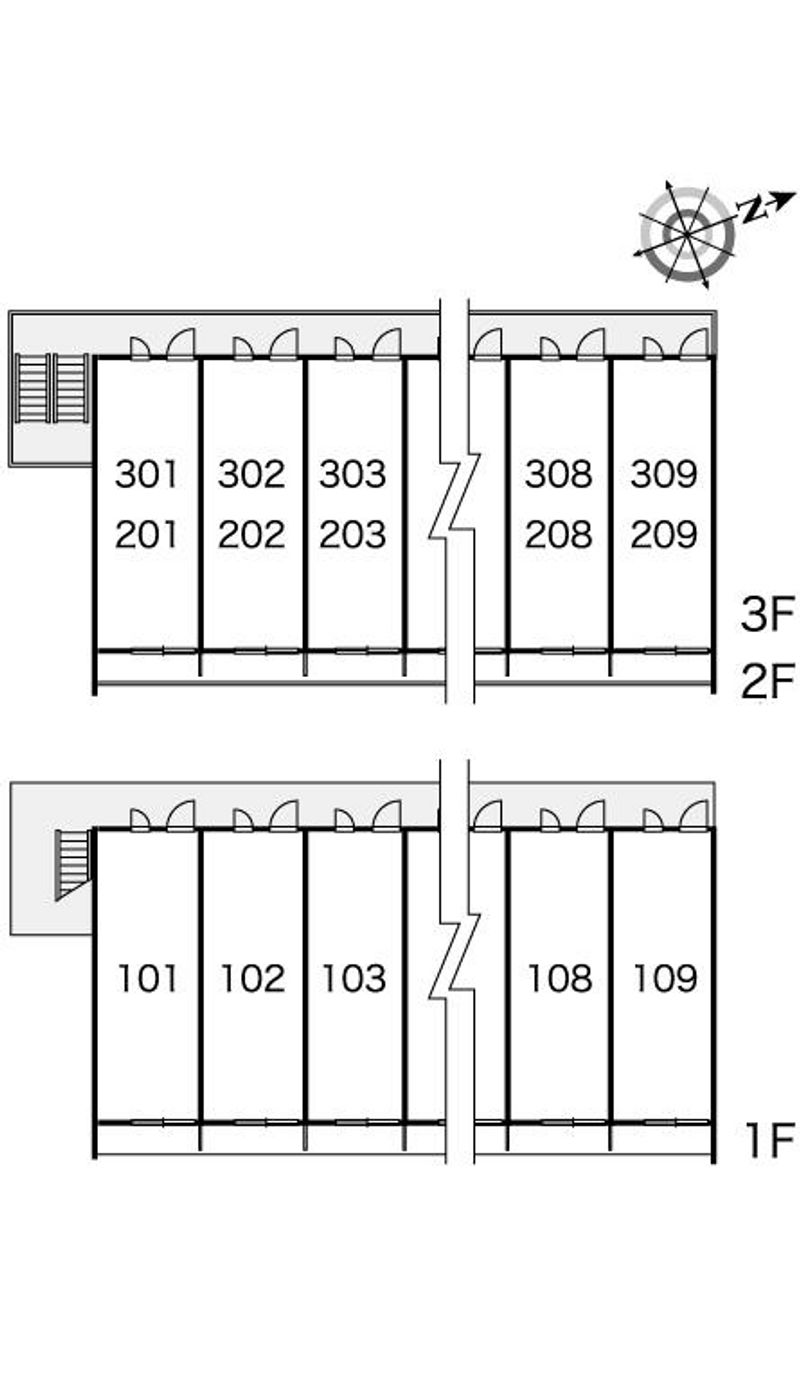 レオパレスメモラブルⅡ 間取り配置図