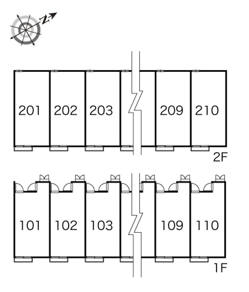 レオパレスうれしの 間取り配置図