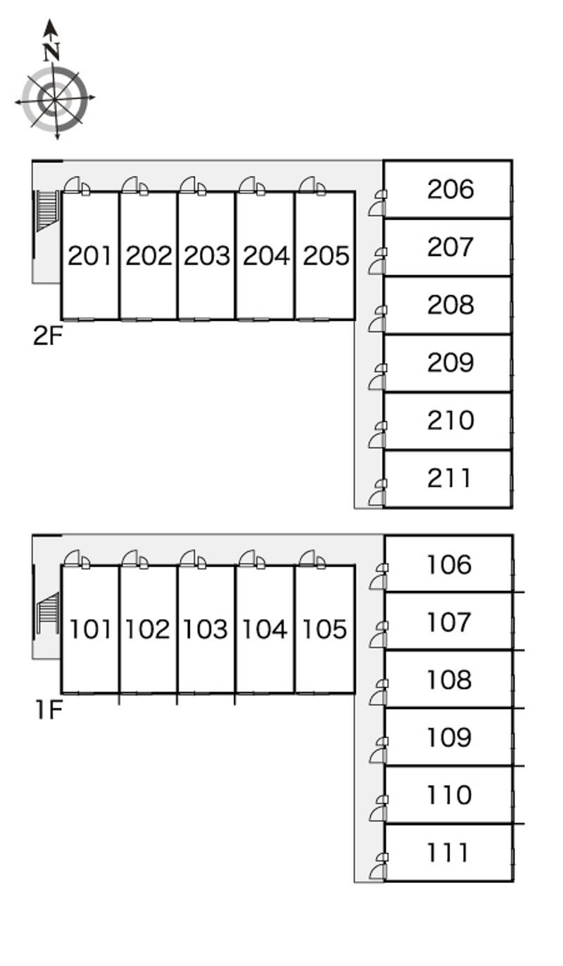 レオパレスアール 間取配置図