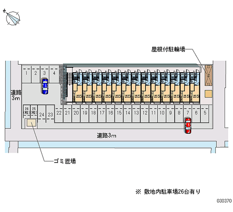 レオパレスミノール 月極駐車場