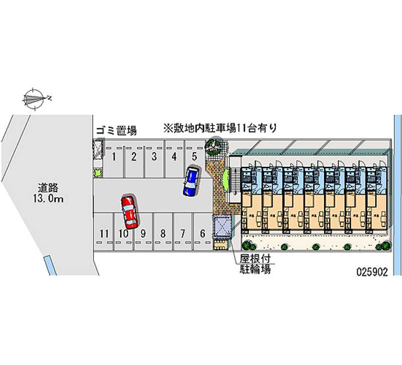 レオパレスエクセル九谷 月極駐車場