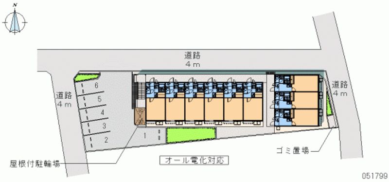 レオパレスポアロ 月極駐車場