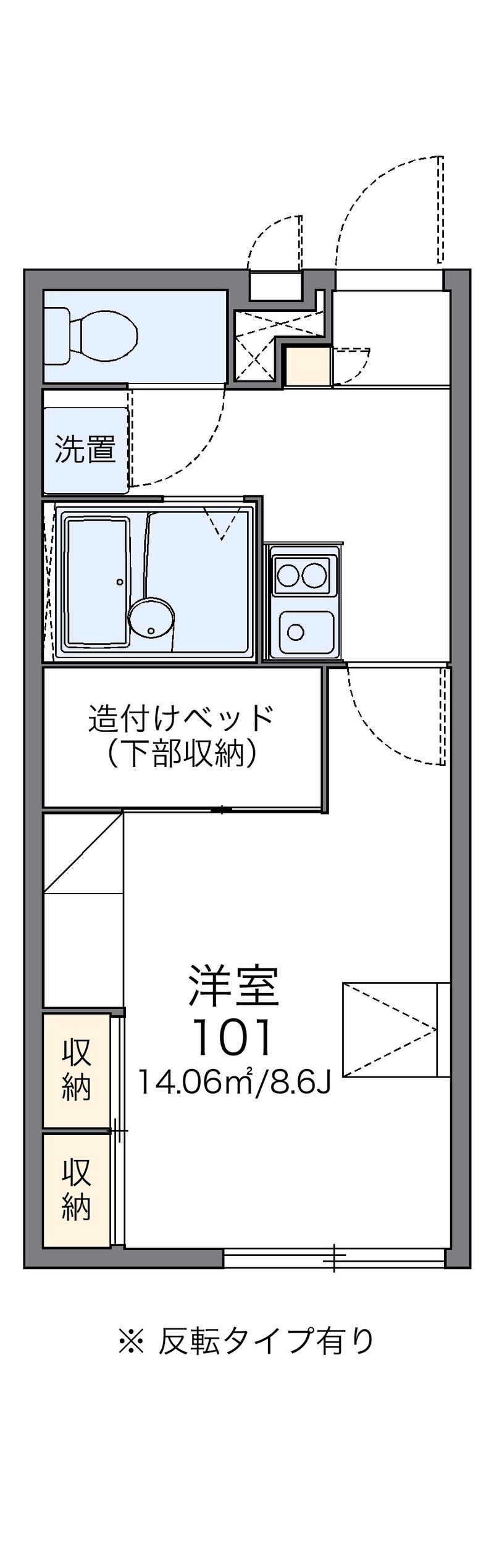 レオパレスシャルマン諫早 間取図