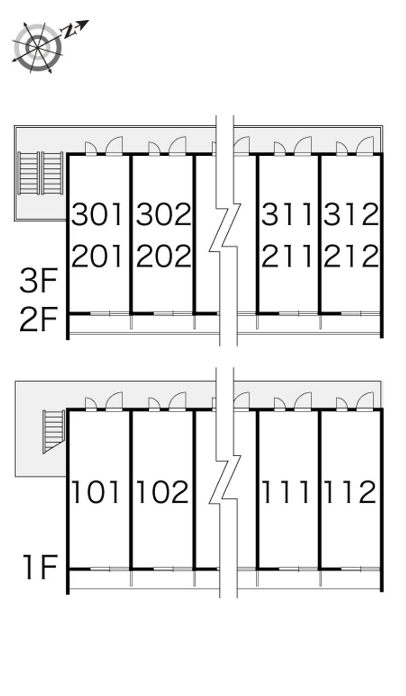 レオパレスあめや　Ｍ＆Ｙ 間取配置図