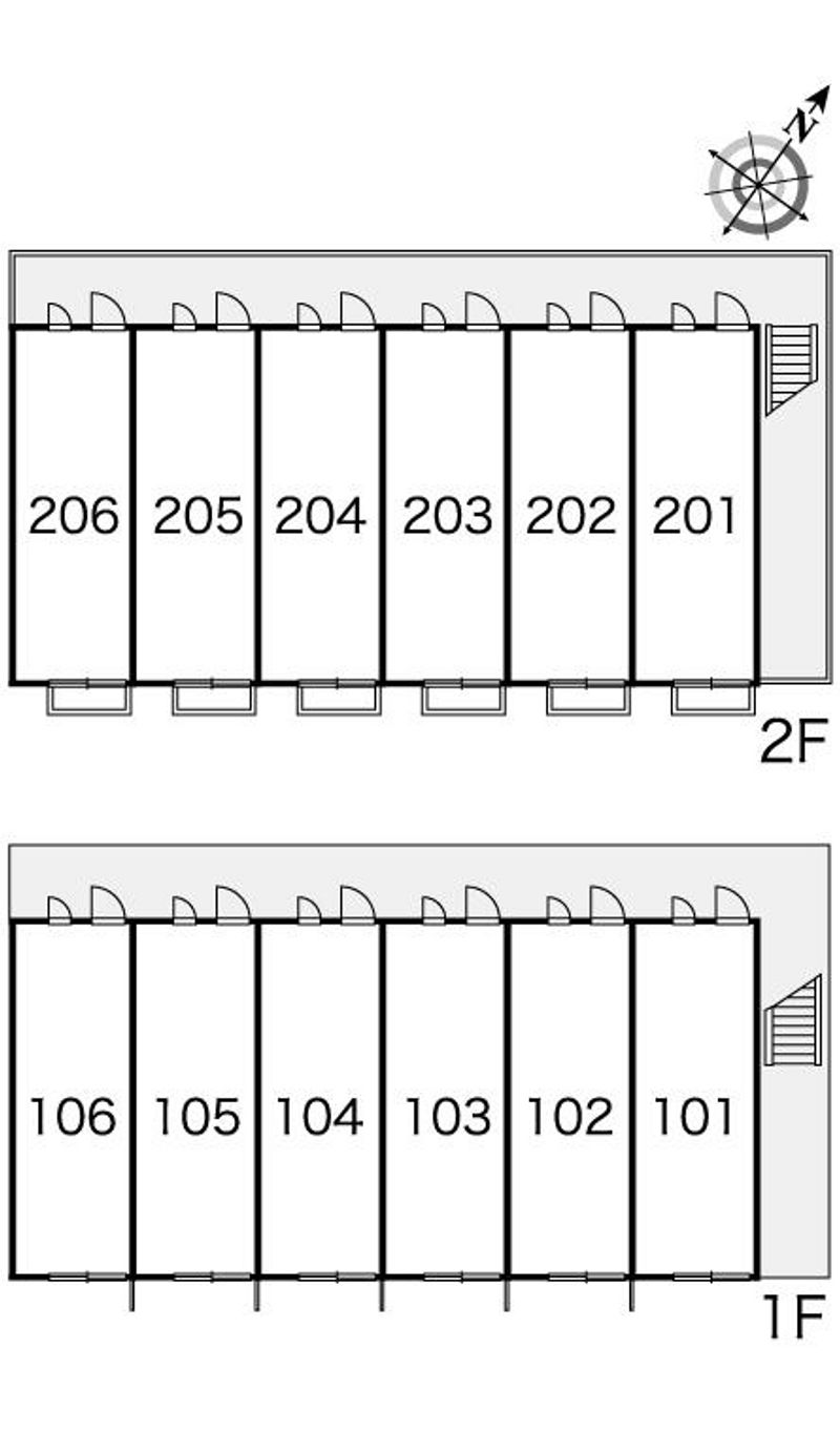レオパレス猪之越 間取配置図