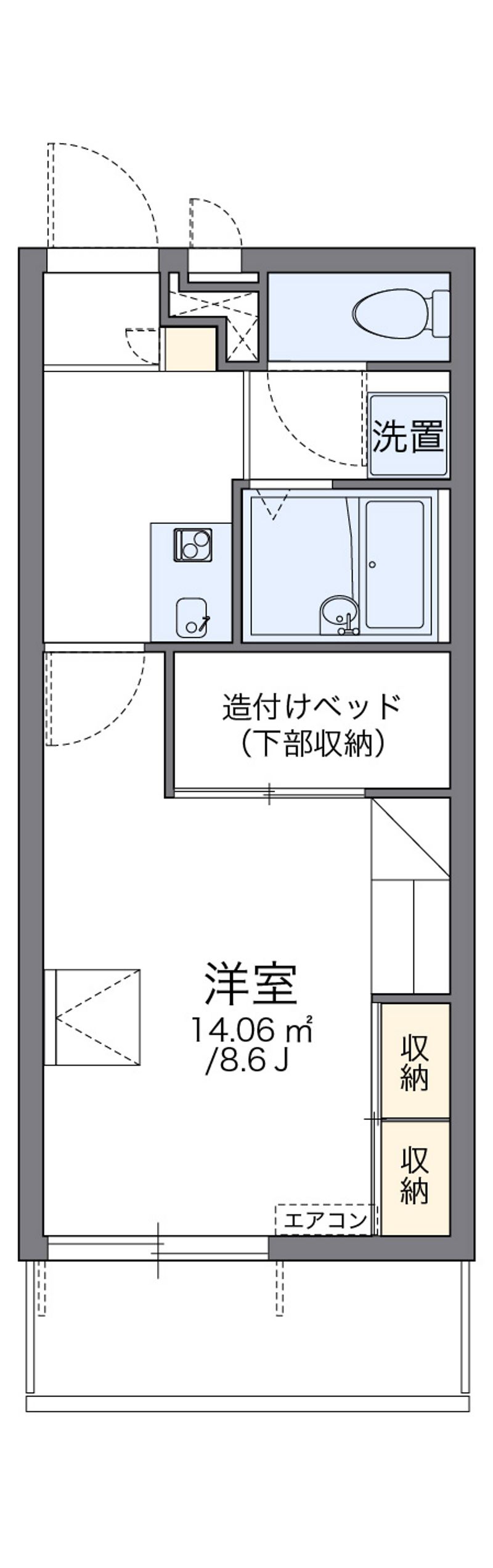レオパレス屋形 間取図