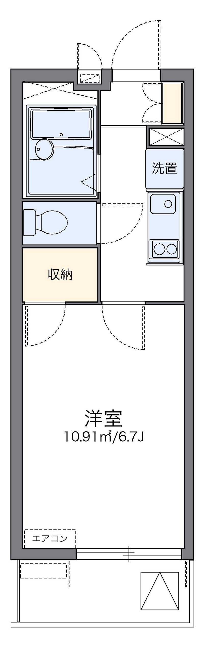 レオパレスしろがね 間取図