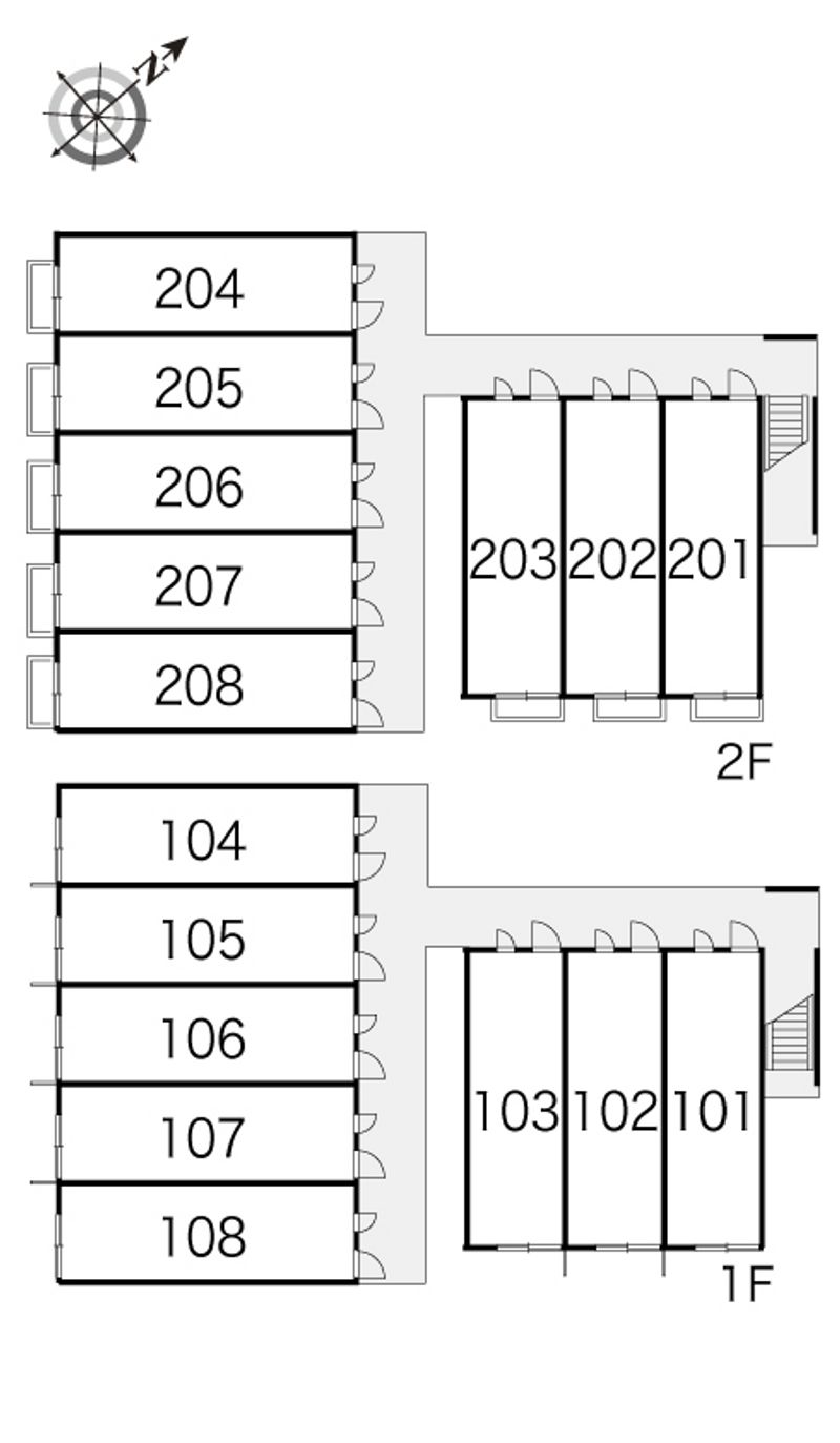 レオパレスコウジマワリ 間取配置図