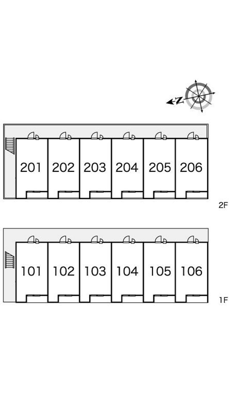 レオパレス芳田Ⅱ 間取り配置図