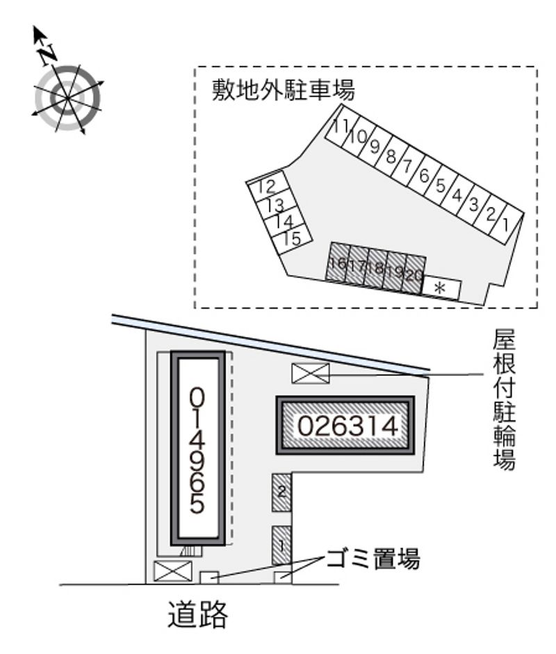 レオパレス土井駅東Ⅱ 配置図