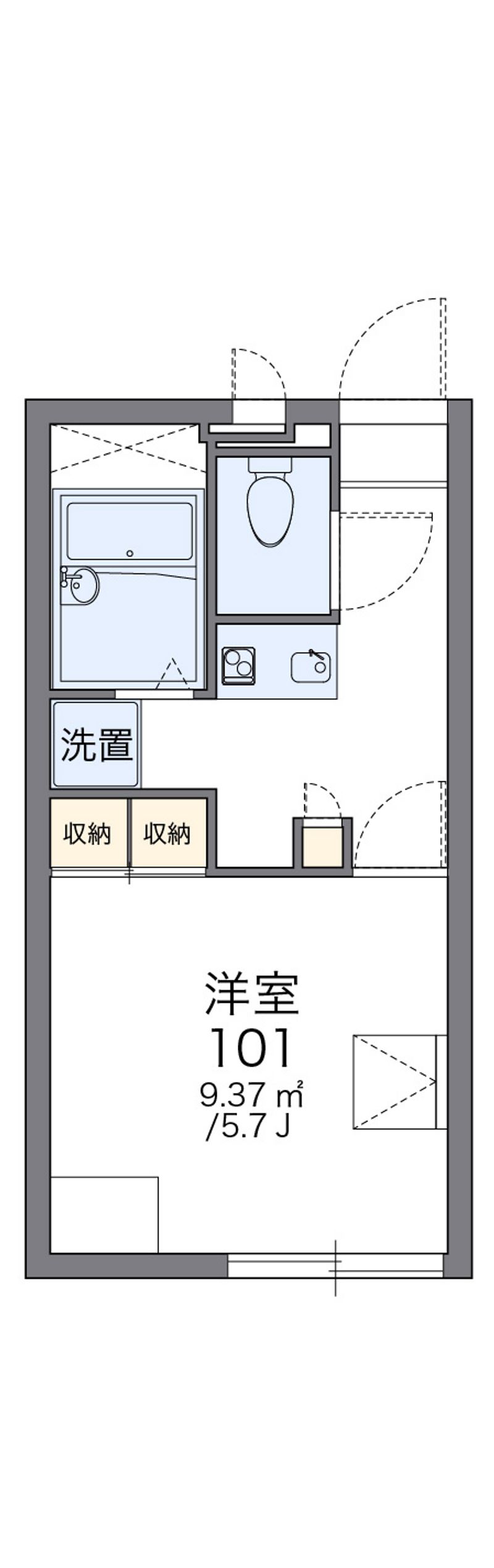 レオパレスあや 間取図