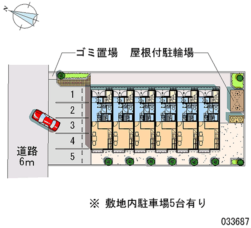 レオパレスプチクローバー 月極駐車場