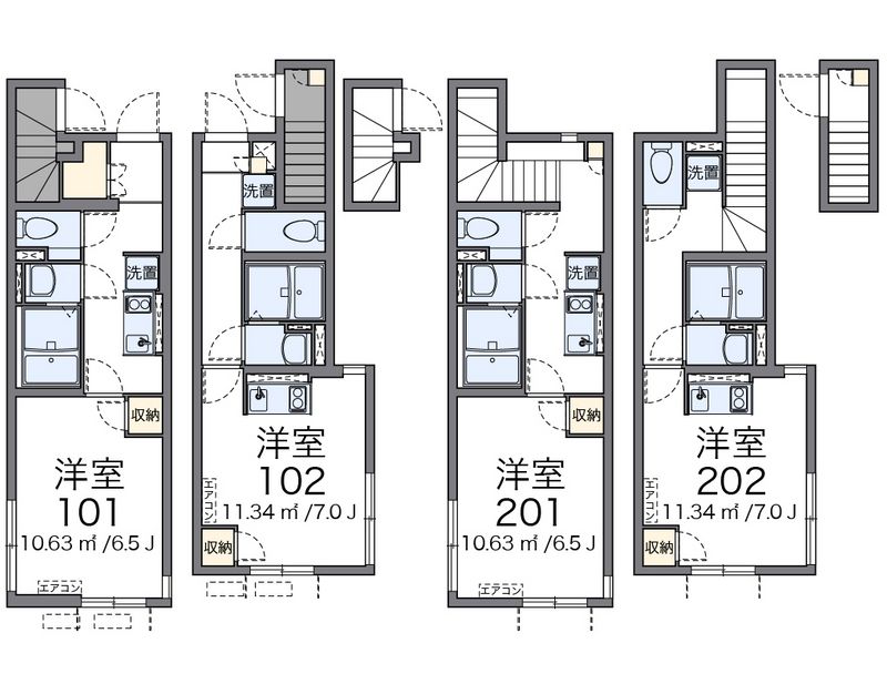 クレイノ５＆５　Ⅲ 間取図