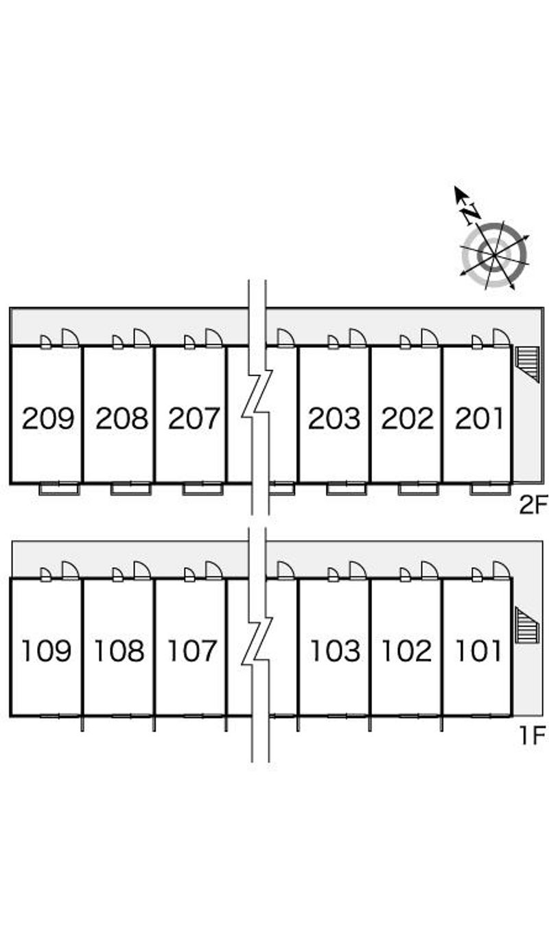 レオパレスアベニューⅢ 間取り配置図