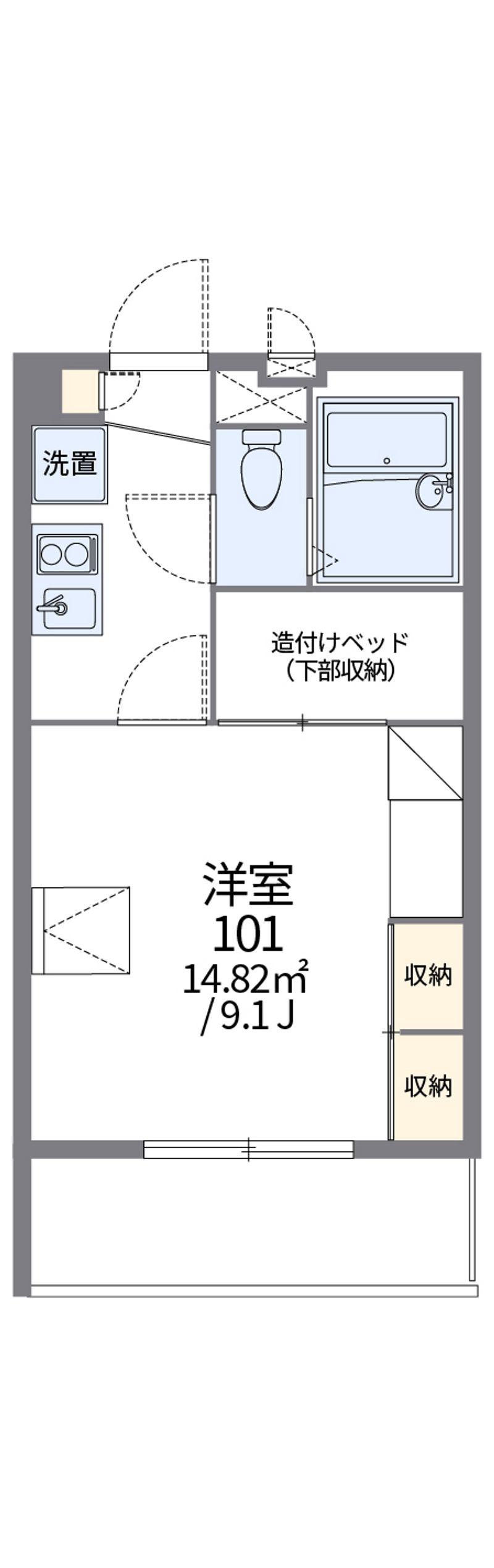 レオパレスクレスト川越 間取図