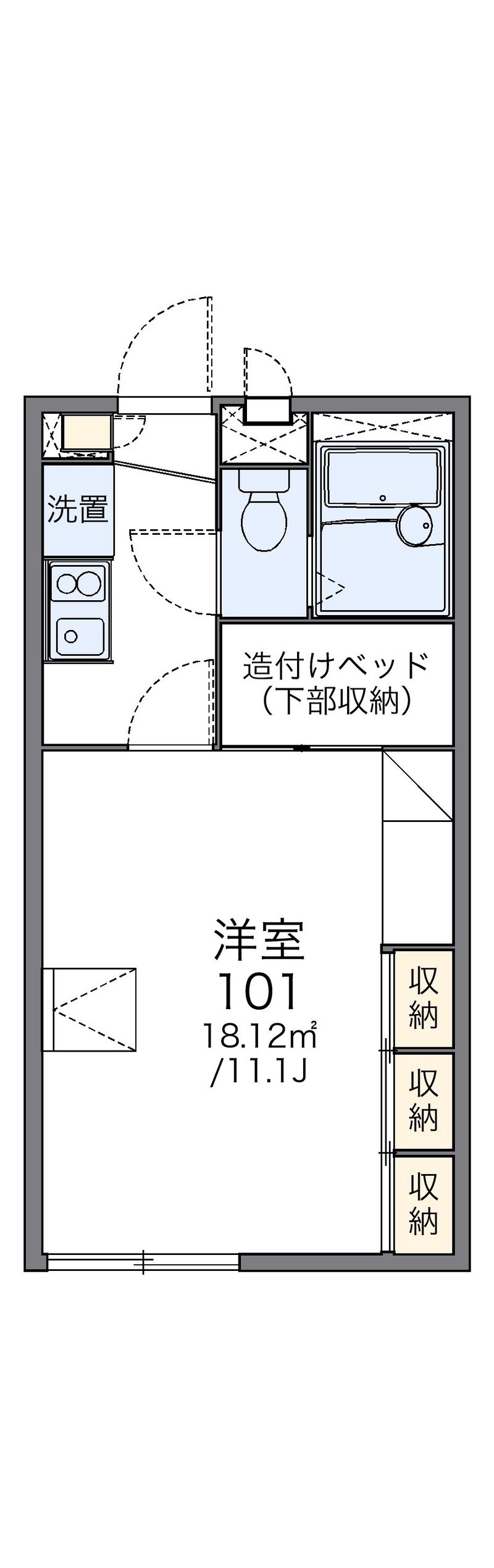 レオパレス新城 間取図