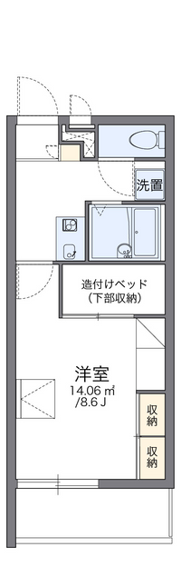 レオパレスＭｓ　ＳＫＹ　寺方錦 間取り図