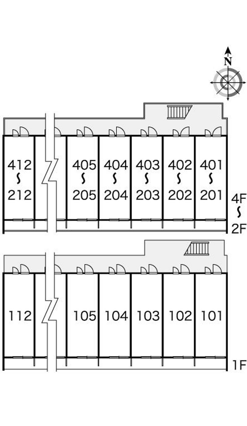 レオパレス神無月 間取配置図