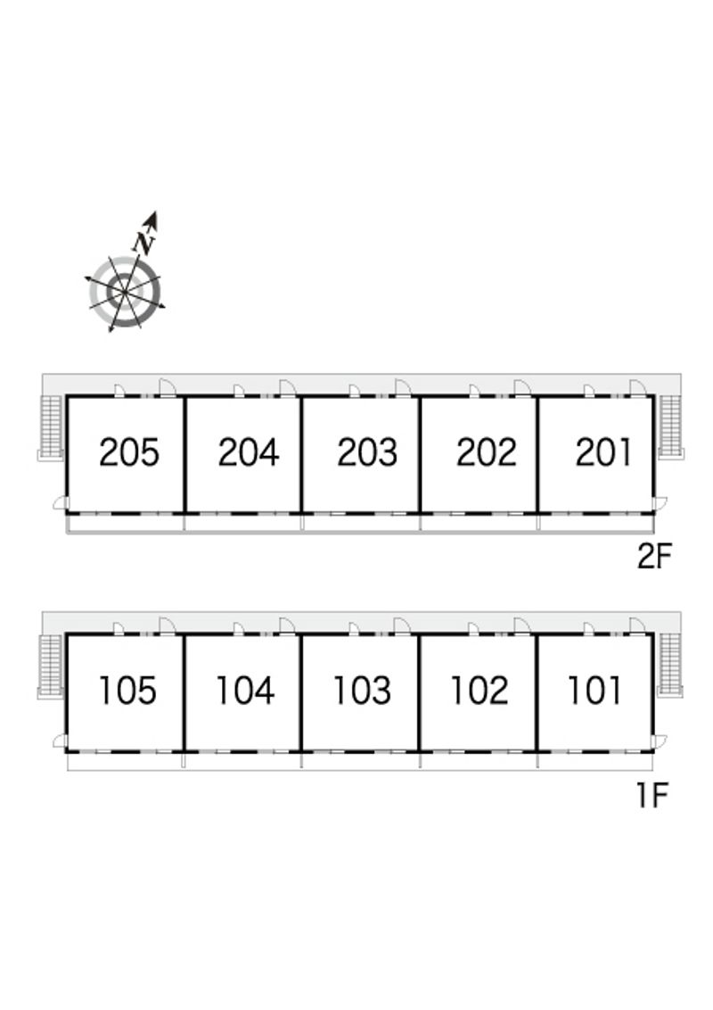 レオパレスサンローゼＢ 間取配置図
