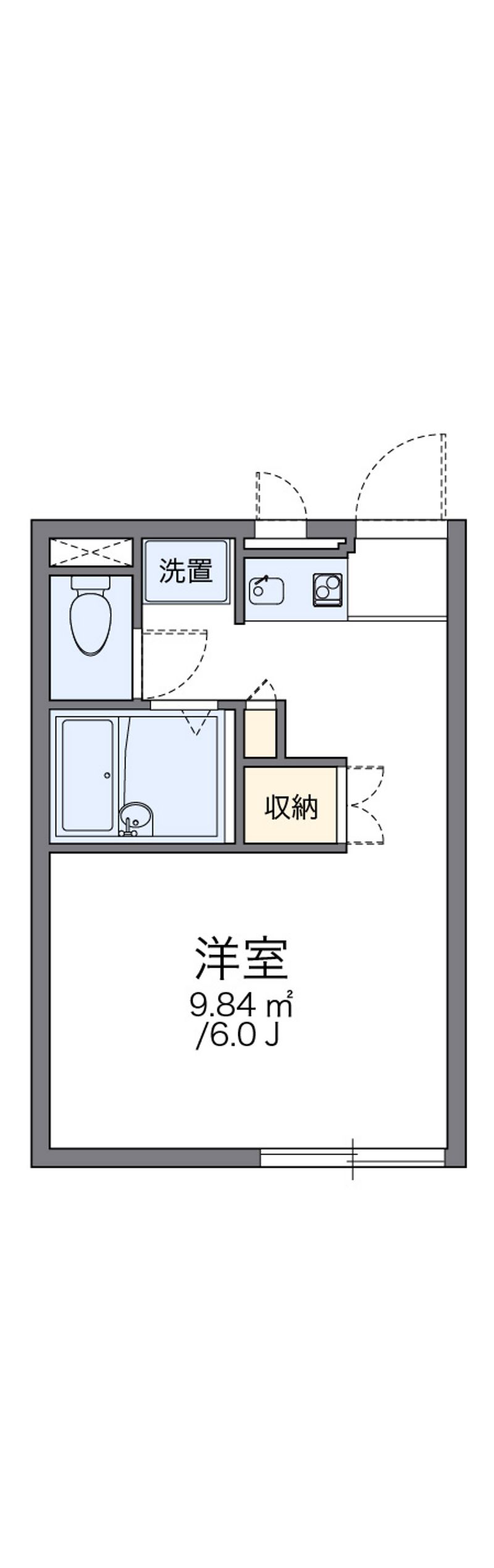 レオパレス郡元 間取図