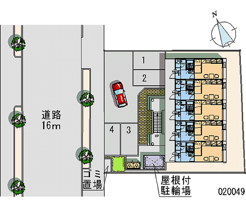 レオパレスタカラⅡ 月極駐車場