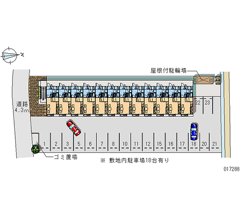 レオパレスグランドカメリアⅡ 月極駐車場