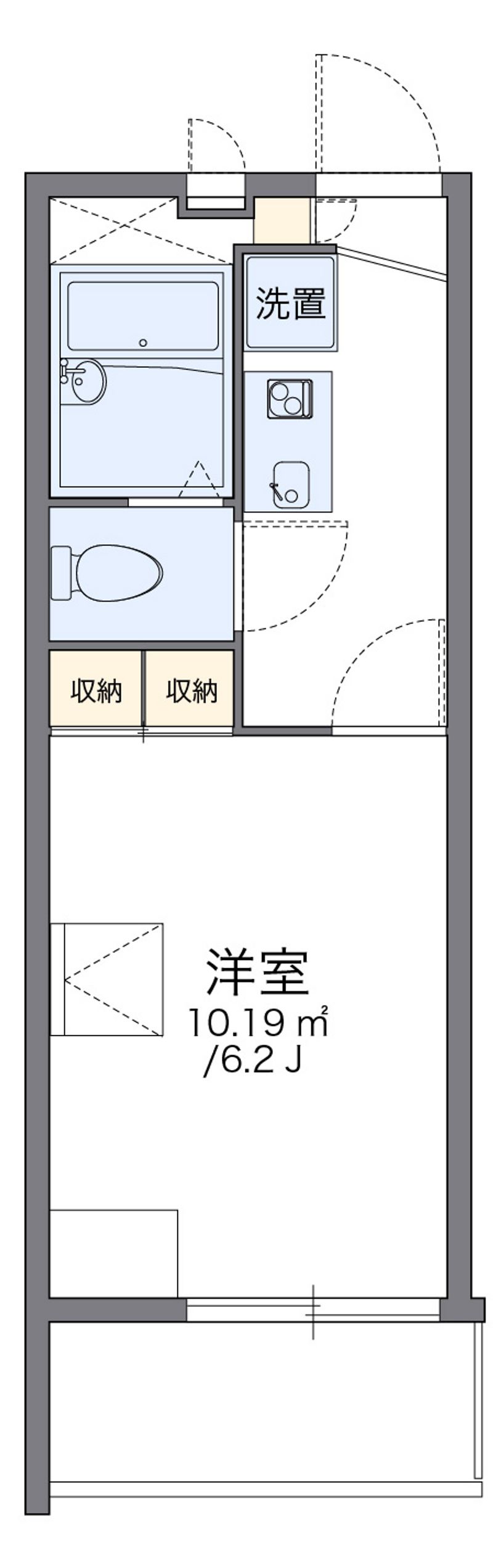 レオパレスセジュール菊川 間取図