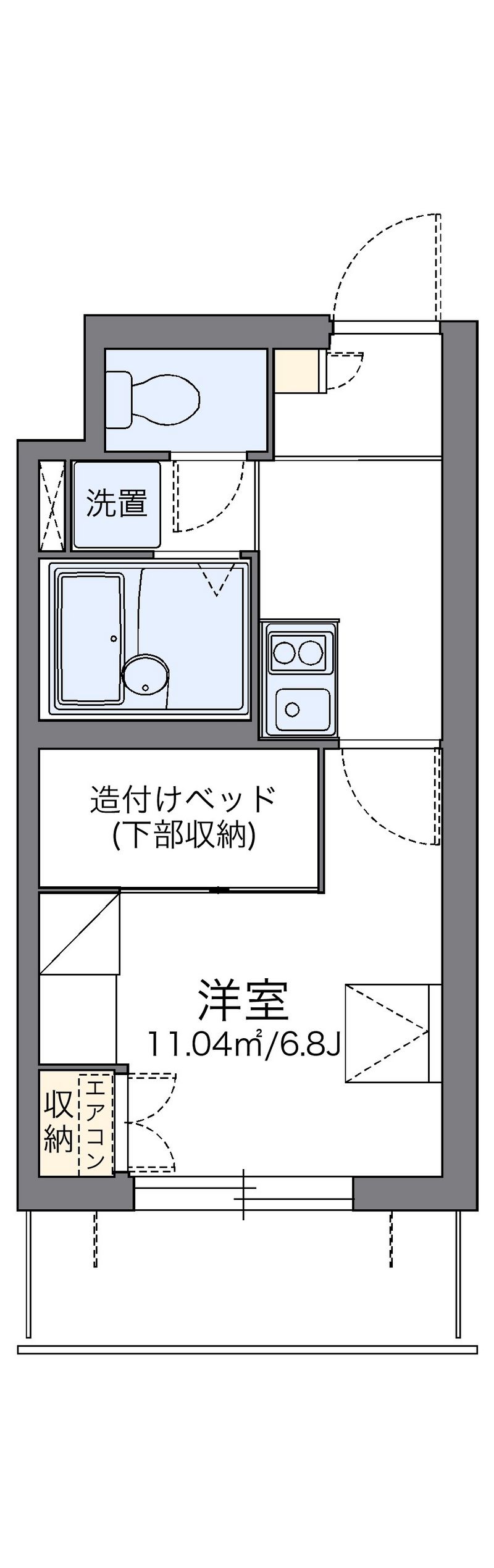 レオパレスシェル都Ⅲ 間取図