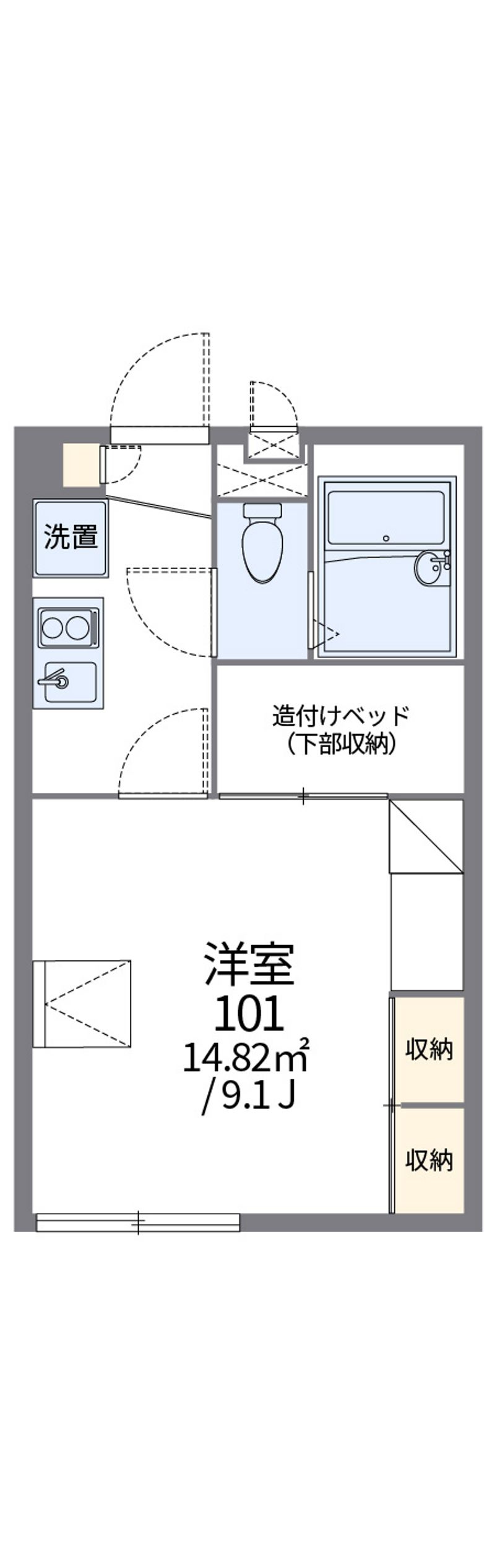 レオパレスキンモクセイ 間取図