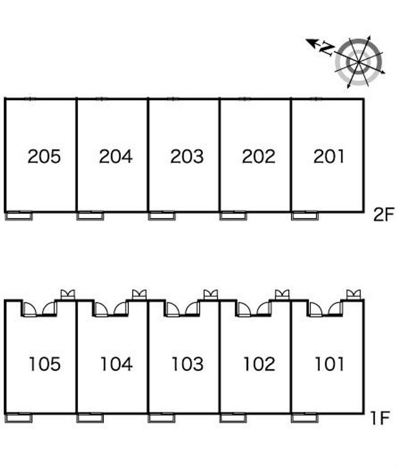 レオパレスＦＵＺＩＭＯＮ　Ｂ 間取り配置図