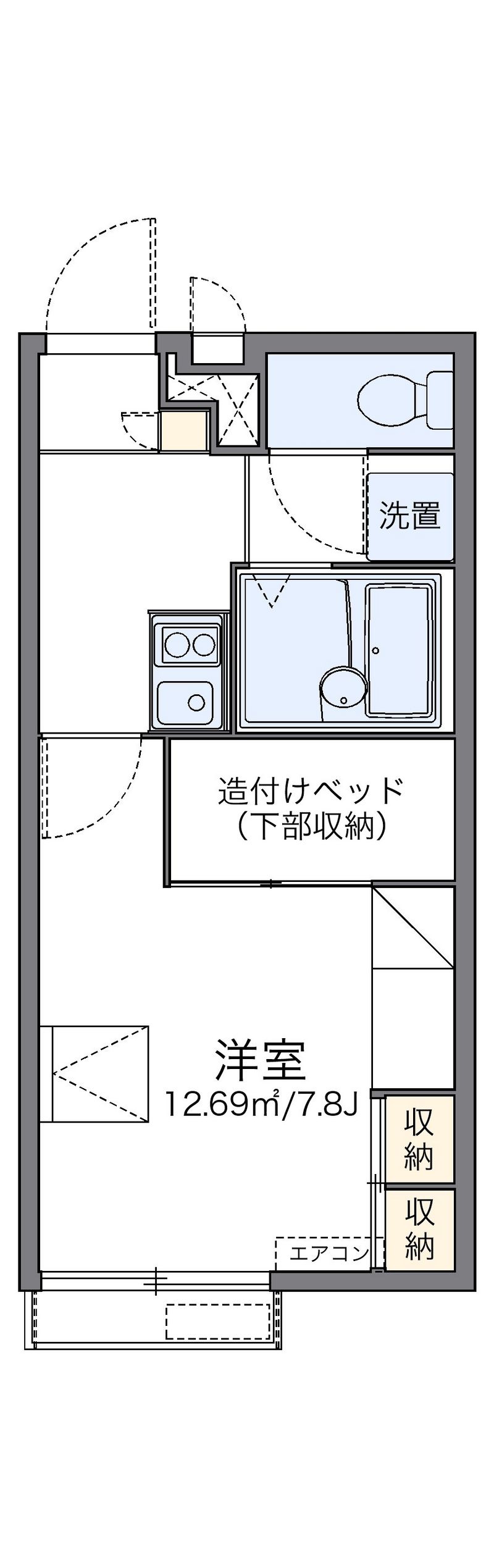 レオパレス鹿道 間取図