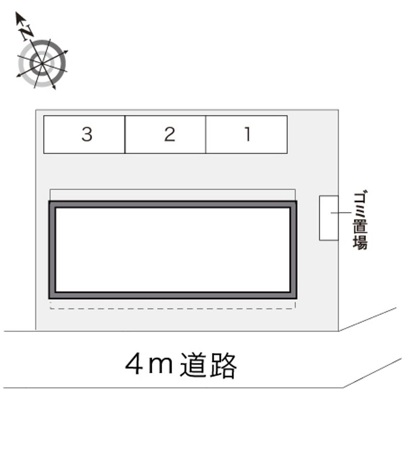 レオパレスシャルム三山 駐車場
