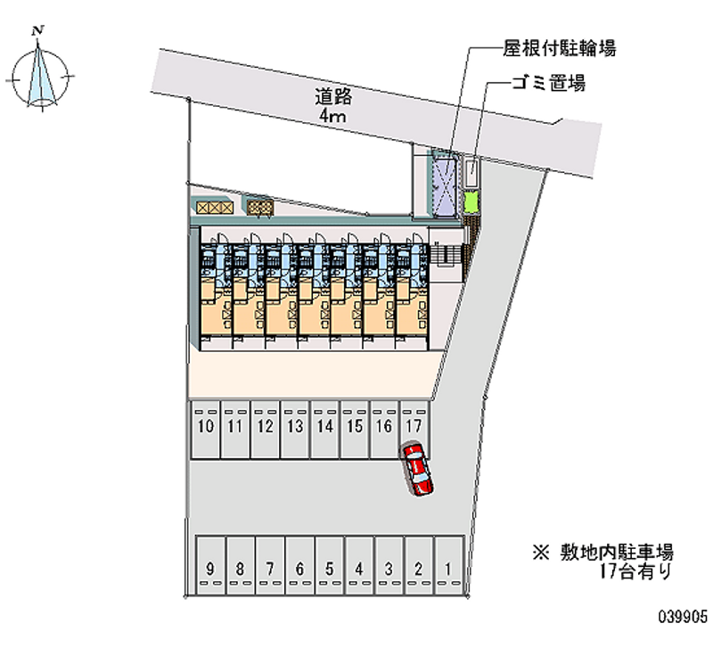 レオパレスグランデ 月極駐車場