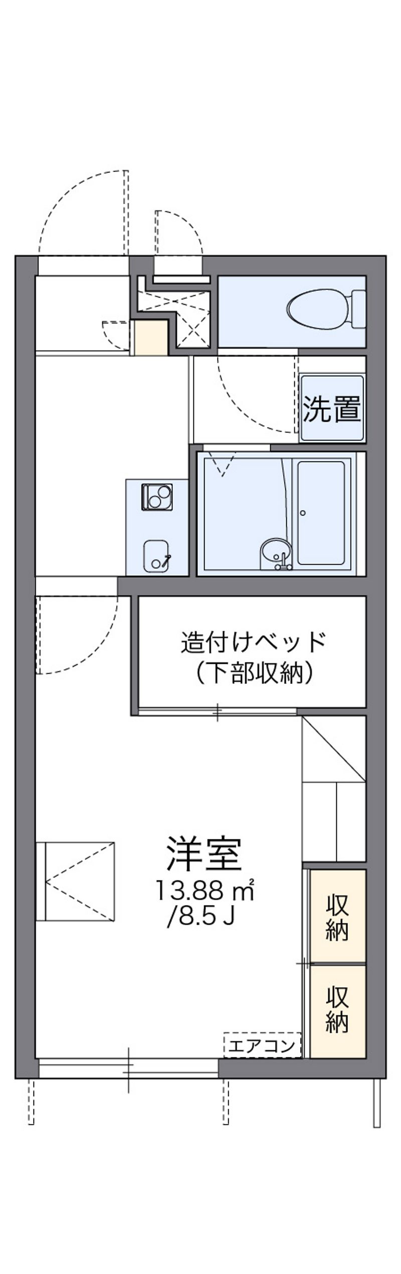 レオパレススライブ 間取図