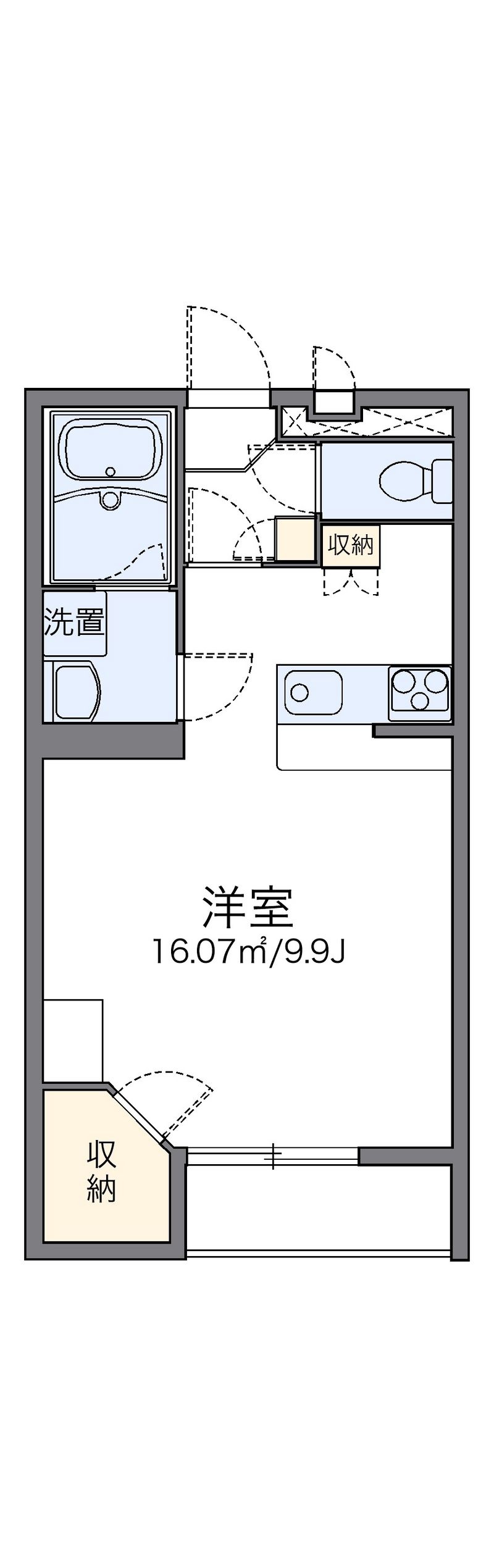 レオパレスプレジール緑が丘 間取図