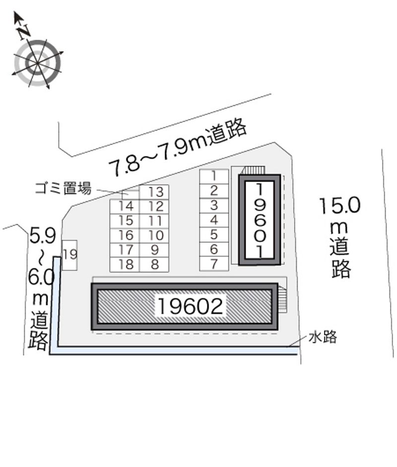 レオパレス舞コートＳ　Ⅱ 配置図