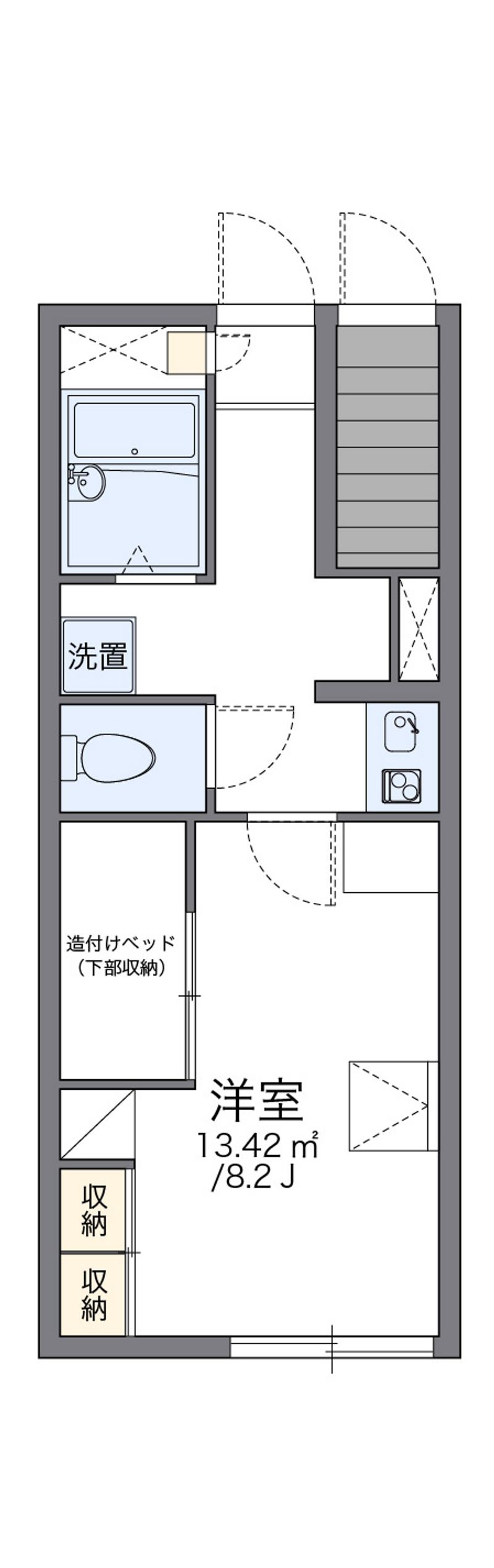 レオパレスＢｌｕｅＳｋｙ中関 間取図