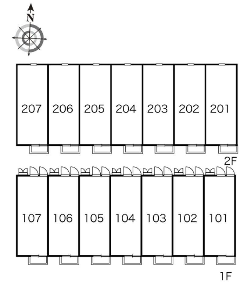 レオパレス道上Ａ 間取配置図