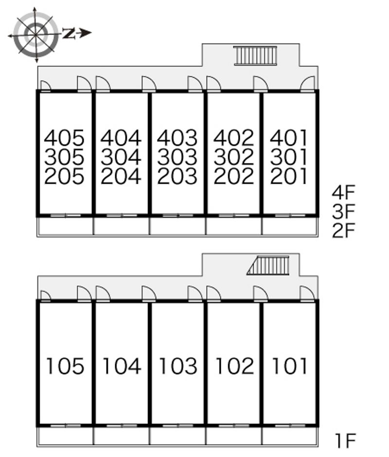 レオパレスＡ−１ 間取り配置図