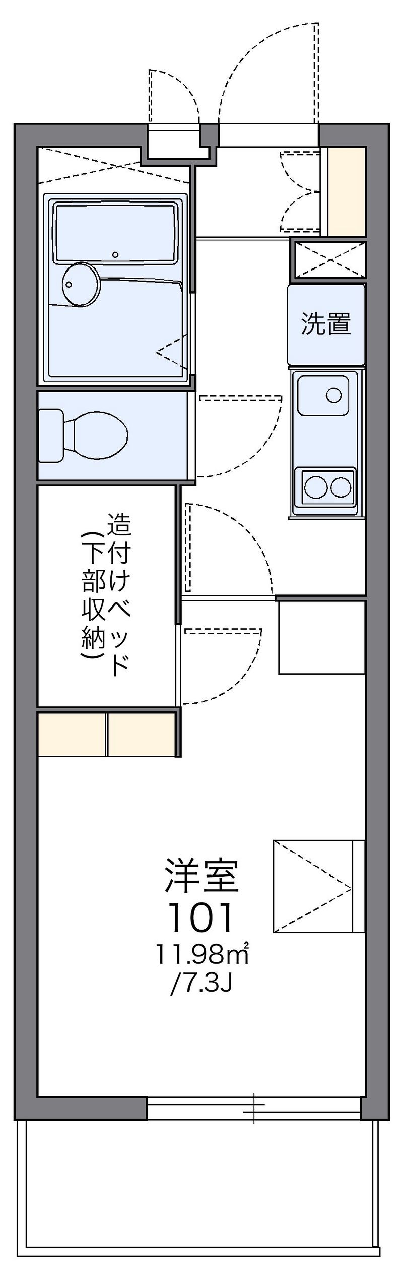 レオパレスハポネスⅢ 間取図