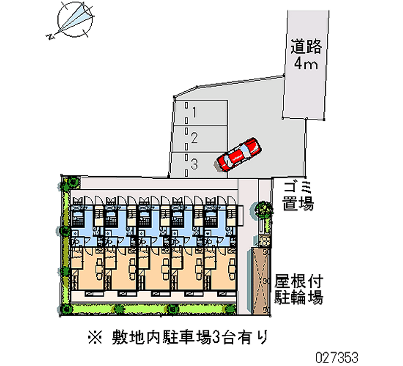 レオパレスフリューゲル 月極駐車場