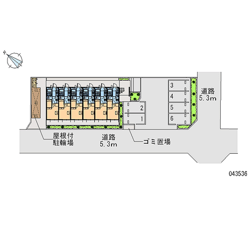 レオパレスアルカディア北矢名 月極駐車場