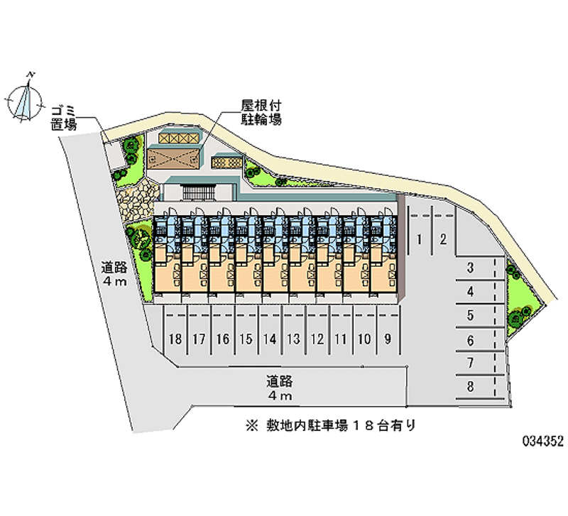 レオパレス中吉田Ｕ 月極駐車場