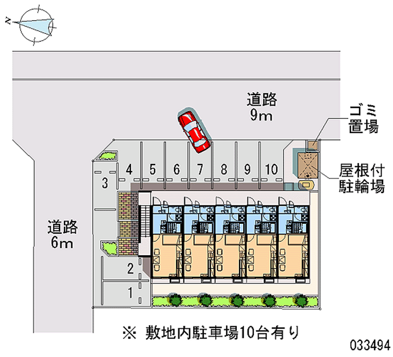 レオパレスＢｏｎｊｏｕｒ新崎 月極駐車場