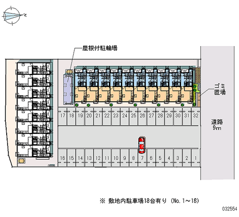 レオパレスブルーウォーターＡ 月極駐車場